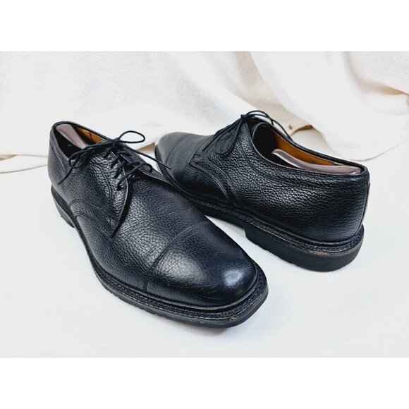 Allen Edmonds Size 11.5B Men Becker Black Pebbled Leather Lace Up Shoes USA Made main image 6